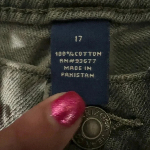 Arizona Jeans Co Mom Jeans Women's 1 7 Charcoal Wash Denim Tapered Leg NWT - Picture 5 of 7